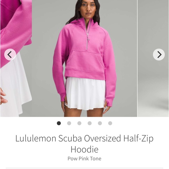 lululemon athletica Jackets & Blazers - Lululemon scuba oversized half zip hoodie POW PINK TONE Sz XS/S